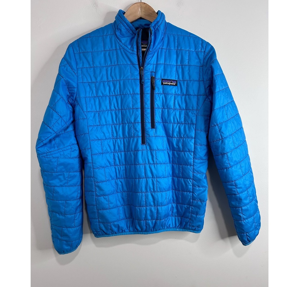 Patagonia Nano Puff Pullover‎ Mens XS Blue Quilted PrimaLoft Insulated Jacket
